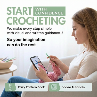 All-In-One Crochet Kit - Create Your First Handmade Masterpiece