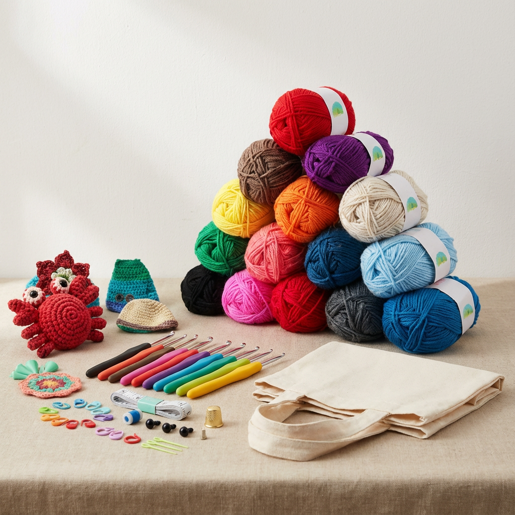 All-In-One Crochet Kit - Create Your First Handmade Masterpiece