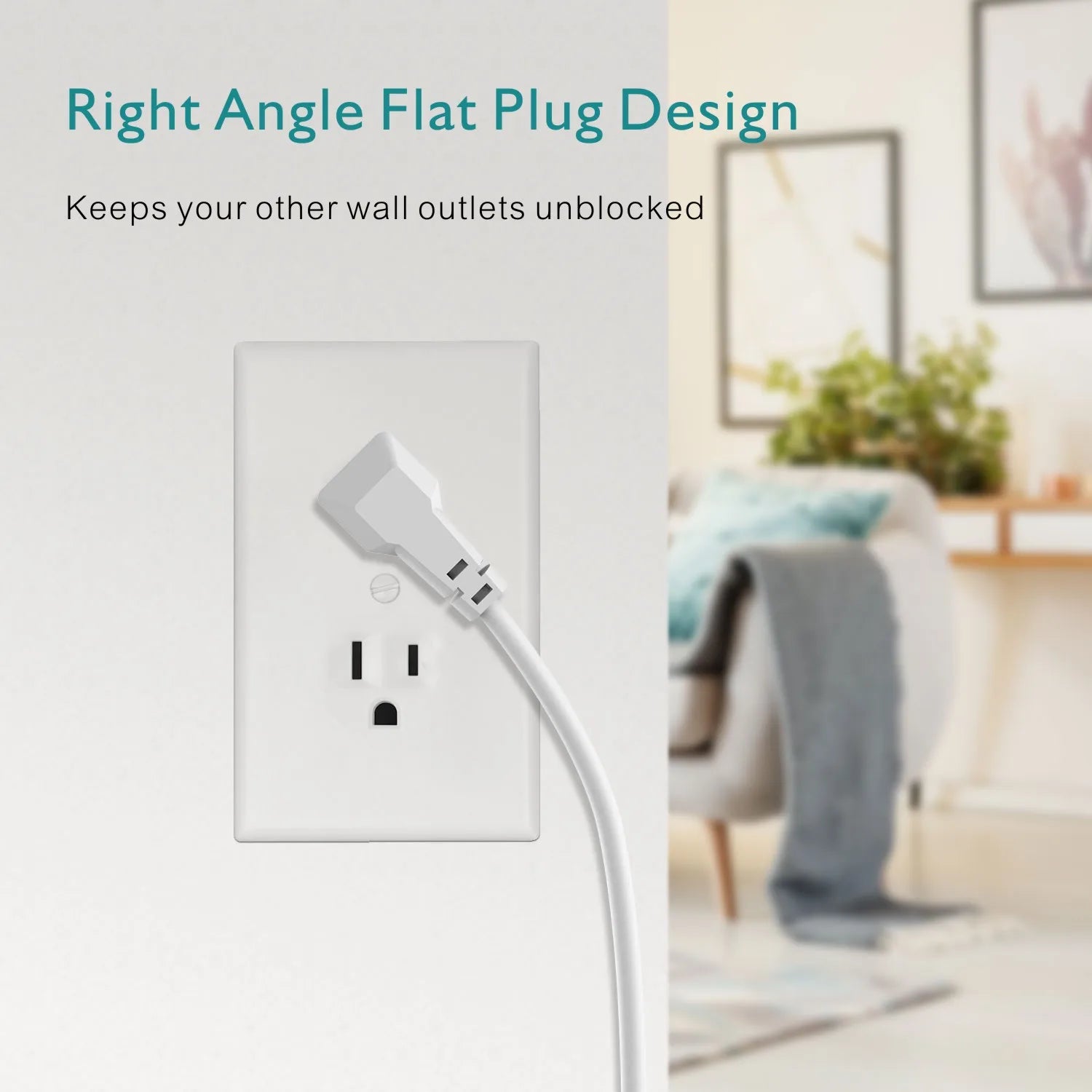 SurgeSocket™ All-in-One 9-Socket Anti-Surge Power Strip With Built-in Circuit Breaker(5ft)
