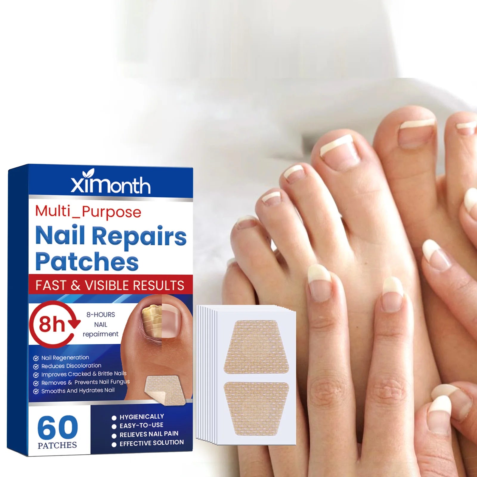 Nail repair patches for toenail fungus and ingrown nails(60 pieces)